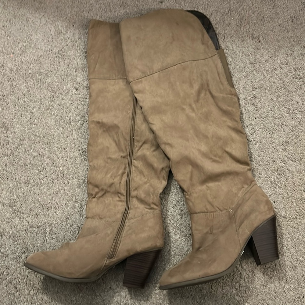 Over the knee/Thigh high faux suede wide calf boots